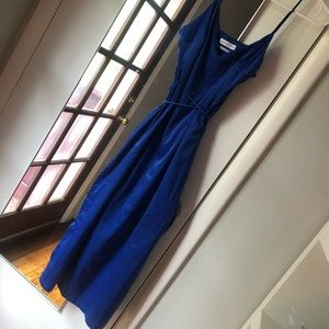 Urban Outfitters Blue Slip Dress with Slit